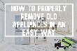 Removing old kitchen appliances